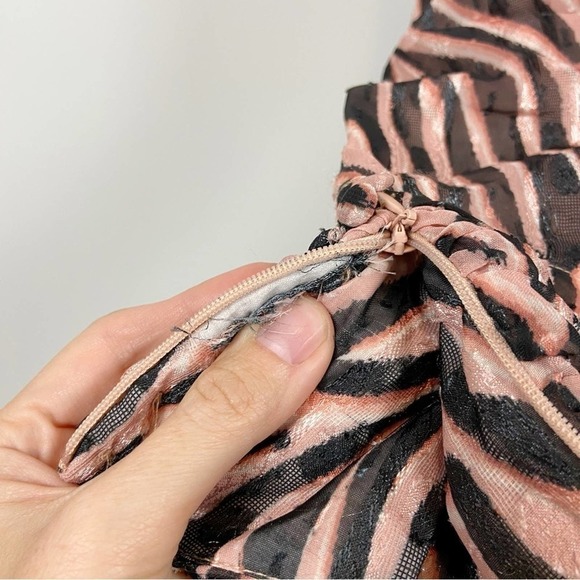 Dundas x Revolve Norma Mini Dress Natural Zebra Size S - Picture 6 of 15